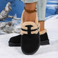 Trendiga, varma slip-on-skor för kvinnor för vintern