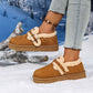 Trendiga, varma slip-on-skor för kvinnor för vintern