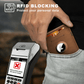 🔥Pop Up Aluminiumfodral Pengar Clip Slim Läder Slots Kreditkortsinnehavare RFID Blockering Bifold Minimalistisk Plånbok