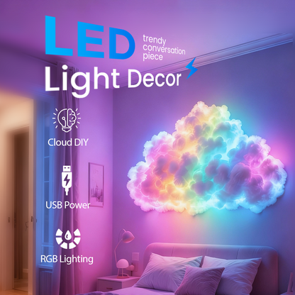 ⏳Begränsad tid 50 % rabatt⏰DIY USB-driven LED-belysning i form av åskmoln🌈☁️