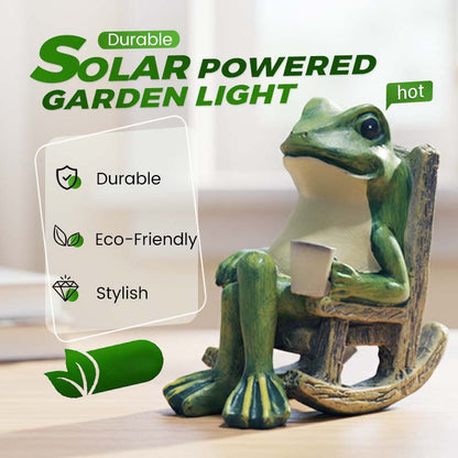 💯2026 Heta försäljningar🐸Solcellsdriven groda i gungstol prydnad🍃