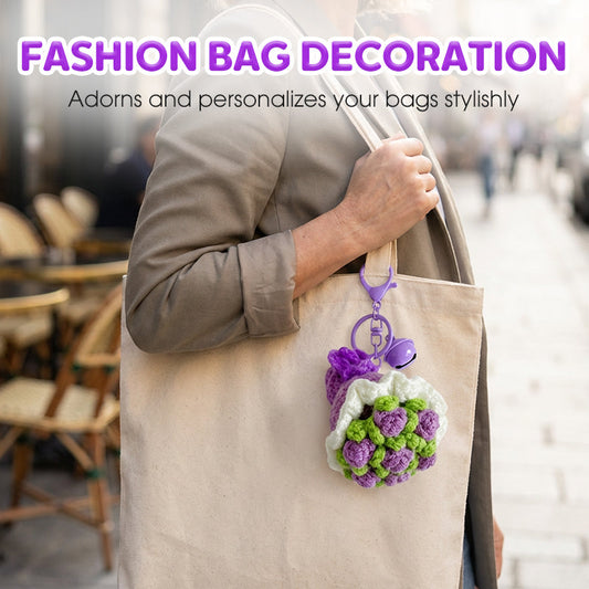 📢📢50 %  RABATT !!!⏰Mini virkad blombukett nyckelring