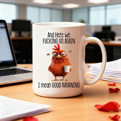 Grumpy Chicken ”Good Morning” Sarkastisk mugg