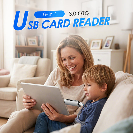 6-i-1 USB 3.0 OTG-Kortläsare