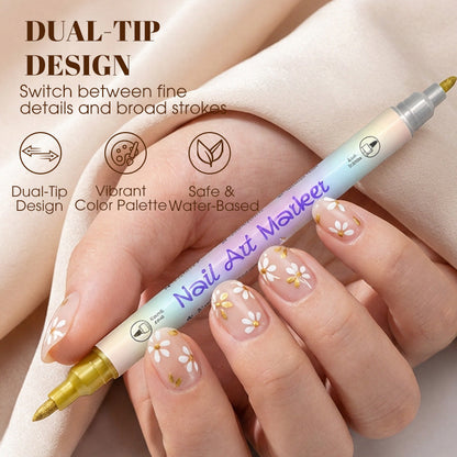 🥳REA 2026🥳💞Över 50 000 sålda!✨🎨 Nagelkonstpennor med dubbla spetsar💅🖌️