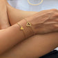 2-pack Matchande Armband med Hjärtformade Berlocker