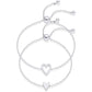 2-pack Matchande Armband med Hjärtformade Berlocker