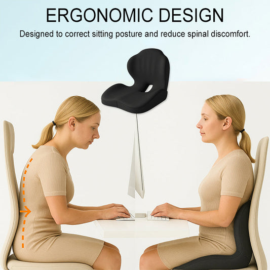 Ergonomisk sittdyna med ryggstöd