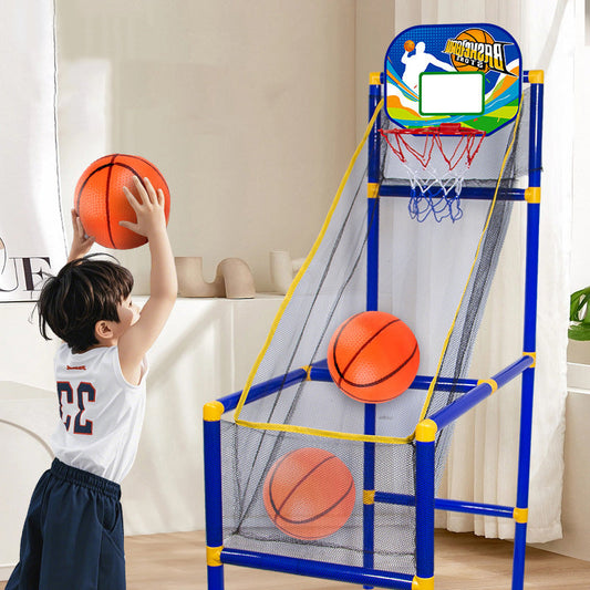 ⏰50 % RABATT JUST NU!⛹️Snabb leverans 🚚💨Inomhusbasket-arkadspel för barn med 4 bollar🏀