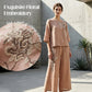 👗 50% RABATT 🌸 | Vintage 2-delat Set – Broderad Bomullslinne & Vida Byxor