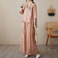 👗 50% RABATT 🌸 | Vintage 2-delat Set – Broderad Bomullslinne & Vida Byxor