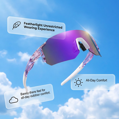 Sportglasögon med stor båge👓, med UV-skydd☀️
