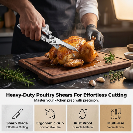 ✂️🍗 Kraftig multifunktionell kökssax – Klipper som ett odjur!🔪💪