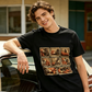”Punch” – T-shirt med apmotiv i oversized-modell