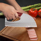 Ergonomisk kökskniv – med handtag framtill för att enkelt skära grönsaker och kött. En perfekt present till hemmakocken. 🍅🔪