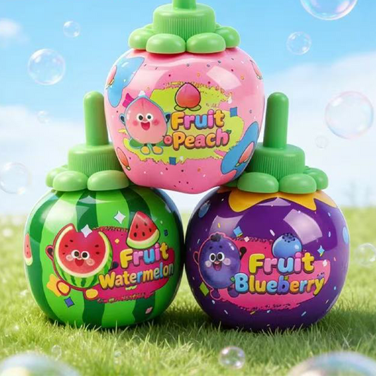 Bubbelleksak med fruktmotiv för utomhusbruk