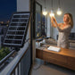 Solcellsdrivet LED-belysningssystem med 3 lampor