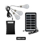 Solcellsdrivet LED-belysningssystem med 3 lampor