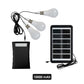 Solcellsdrivet LED-belysningssystem med 3 lampor