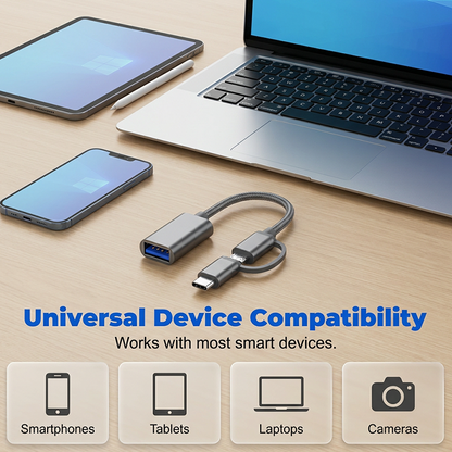 2-i-1 OTG-adapter för USB-C & Micro USB