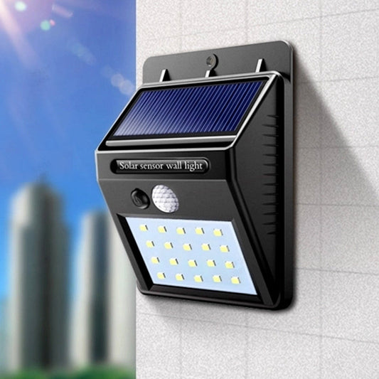 Solcellsdriven vägglampa med rörelsesensor