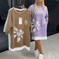 🔥🎁Nyhet 50 % RABATT🔥Tvådelad tröjklänning för damer med blommönster