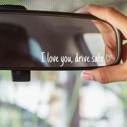 I Love You Drive Safe bilspegeldekal – begränsad tid, köp 1 få 1 gratis🎁