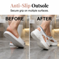 Andningsbara peep-toe-sandaler med kilklack för damer