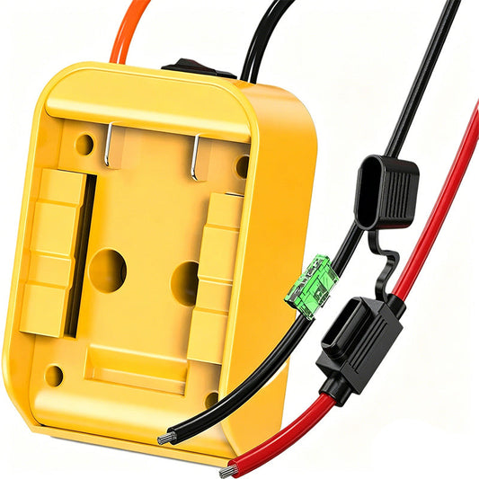 Adapter för Power Wheels till DeWalt 18V/20V-batteri med strömbrytare och säkring