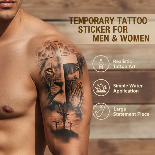 Tillfälliga tatueringsklistermärken för män och kvinnor