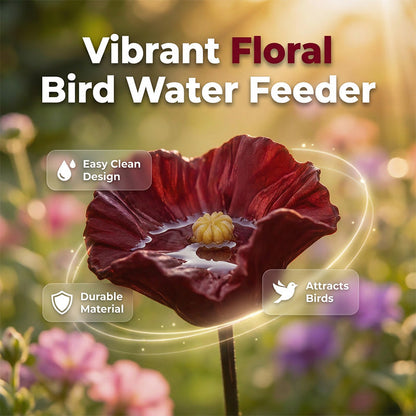 Färgglad fågelmatare med blommönster