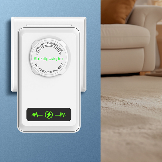 Bärbar och smart energisparare som ansluts via eluttag