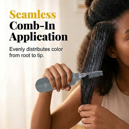 🌿 50% RABATT NU! 💇‍♀️ Skånsom PlanteBasert Hårfarge – Naturlig Svart, Enkel Påføring med Kam & Grådekning – Beriket med Botaniske Ekstrakter 🖤