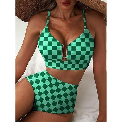 Högmidjad Bikini med U-Bygel för Dam