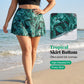 Women's Tropical Print Two-Piece Skirted Swimsuit