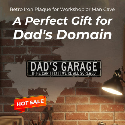 Retro metallskylt för verkstad eller mancave