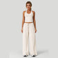 👗 50% RABATT ✨ | 2-delat Set – Halterneck Topp & Vida Byxor