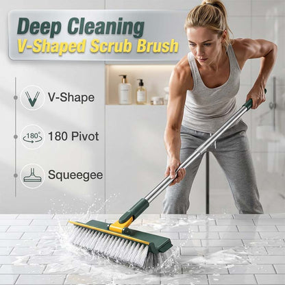 V-Shaped Pivoting Head Floor Scrub Brush