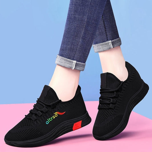 Snygga, andningsbara mesh-sneakers för kvinnor