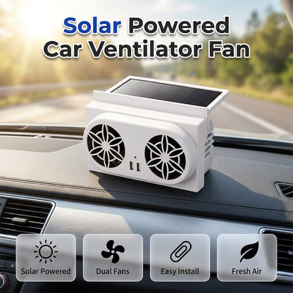 ☀️🚗Få 50 % rabatt nu🔥Soldriven bilfläkt，Kyl ner din bil – utan att tömma batteriet.