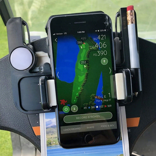Allt-i-ett-fäste för golfbilstillbehör