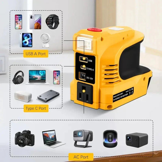 🔥Kompakt DC till AC-inverter – lämplig för bilar, husbilar, utomhusbruk och fritidshus