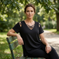Women's Chic Criss-Cross V-Neck T-Shirt