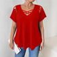Women's Chic Criss-Cross V-Neck T-Shirt