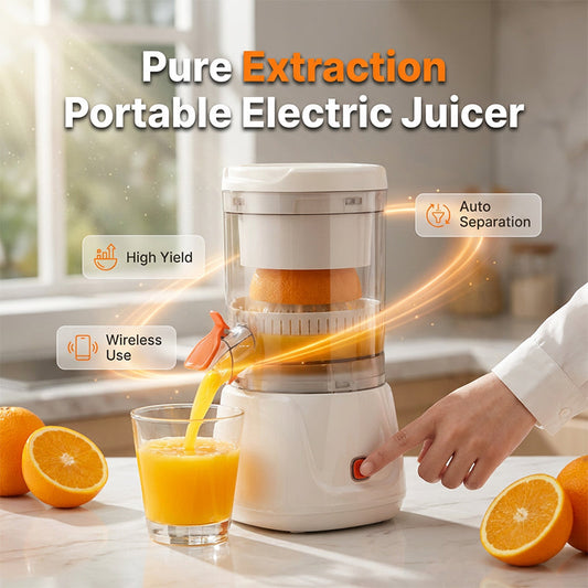🍊⚡Tidsbegränsad 50 % rabatt!!🧃Bärbar elektrisk citruspress med automatisk fruktköttsseparation