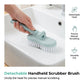 2-in-1 Floor Brush Scrubber with Long Handle