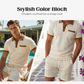 🥳2026 HOT SALE🥳💞Summer Casual Waffle Knit 2-Piece Set for Men