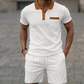 🥳2026 HOT SALE🥳💞Summer Casual Waffle Knit 2-Piece Set for Men