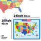 Geography Learning Poster Wall Map for Kids