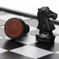 Magnetiskt schackspel med hopfällbart bräde